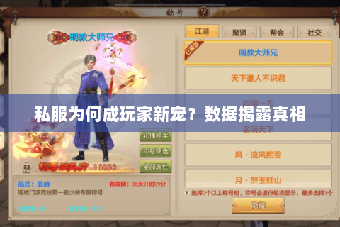 私服为何成玩家新宠?数据揭露真相 私服为何成玩家新宠?数据揭露真相