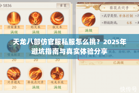 天龙八部仿官服私服怎么挑?2025年避坑指南与真实体验分享 天龙八部仿官服私服怎么挑?2025年避坑指南与真实体验分享