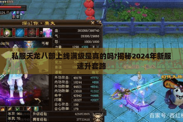 私服天龙八部上线满级是真的吗?揭秘2024年新服速升套路