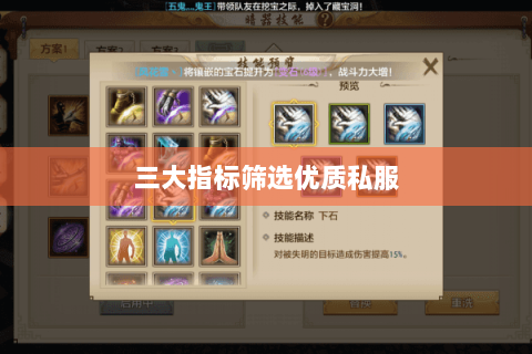 三大指标筛选优质私服 三大指标筛选优质私服