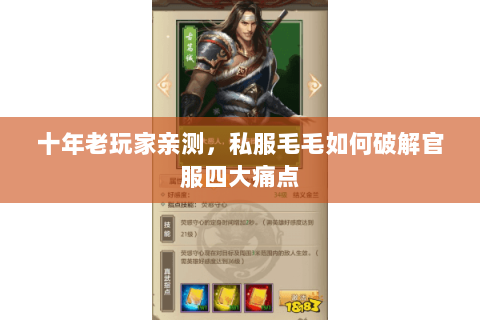 十年老玩家亲测,私服毛毛如何破解官服四大痛点 十年老玩家亲测,私服毛毛如何破解官服四大痛点