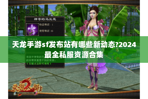 天龙手游sf发布站有哪些新动态?2024最全私服资源合集 天龙手游sf发布站有哪些新动态?2024最全私服资源合集
