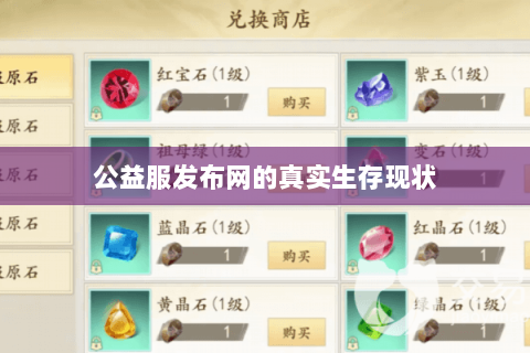 公益服发布网的真实生存现状