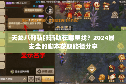 天龙八部私服辅助在哪里找？2024最安全的脚本获取路径分享