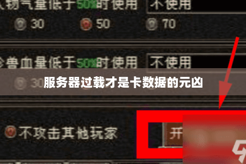 服务器过载才是卡数据的元凶 服务器过载才是卡数据的元凶