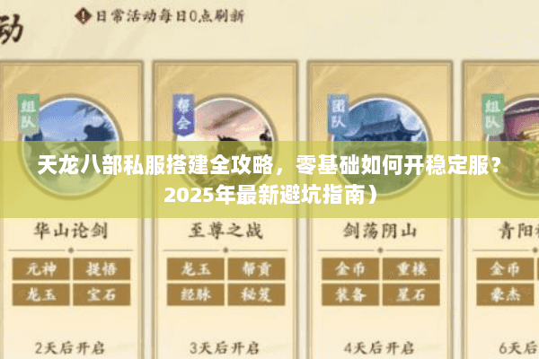 天龙八部私服搭建全攻略，零基础如何开稳定服？2025年最新避坑指南）