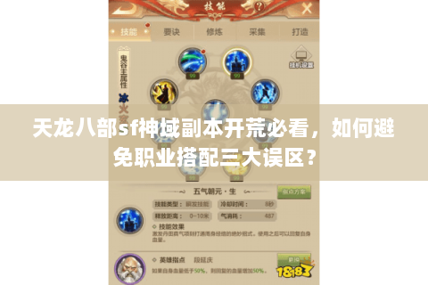 天龙八部sf神域副本开荒必看，如何避免职业搭配三大误区？