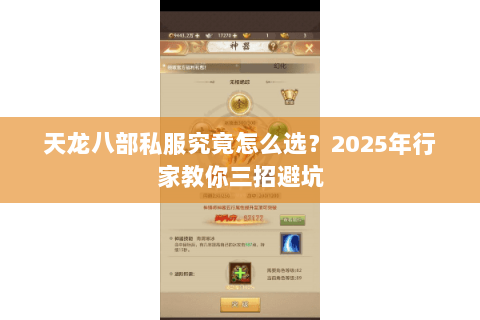 天龙八部私服究竟怎么选?2025年行家教你三招避坑 天龙八部私服究竟怎么选?2025年行家教你三招避坑