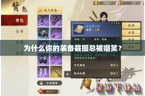 为什么你的装备截图总被嘲笑? 为什么你的装备截图总被嘲笑?