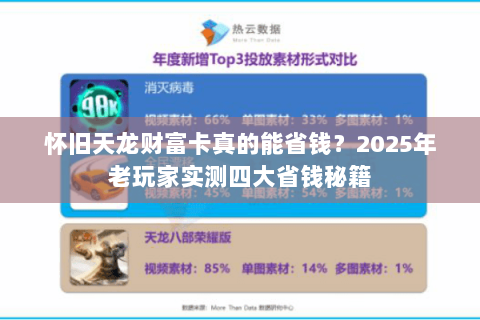 怀旧天龙财富卡真的能省钱?2025年老玩家实测四大省钱秘籍 怀旧天龙财富卡真的能省钱?2025年老玩家实测四大省钱秘籍