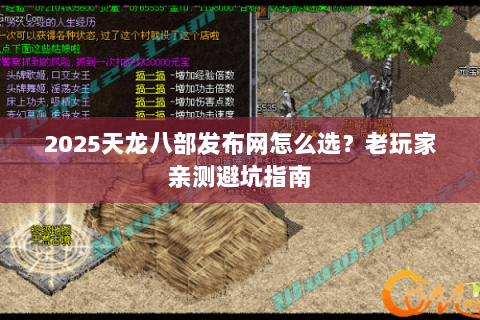 2025天龙八部发布网怎么选？老玩家亲测避坑指南
