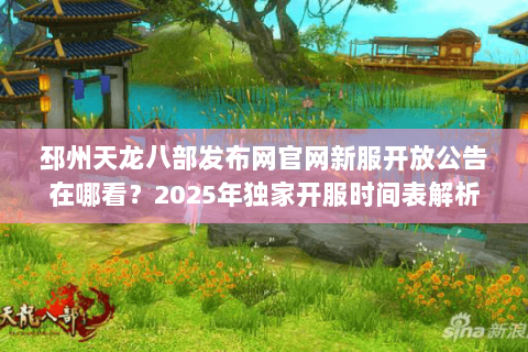 邳州天龙八部发布网官网新服开放公告在哪看?2025年独家开服时间表解析 邳州天龙八部发布网官网新服开放公告在哪看?2025年独家开服时间表解析