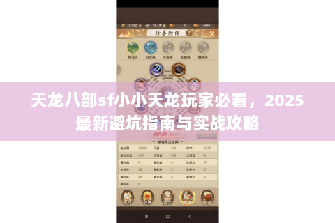 天龙八部sf小小天龙玩家必看,2025最新避坑指南与实战攻略 天龙八部sf小小天龙玩家必看,2025最新避坑指南与实战攻略