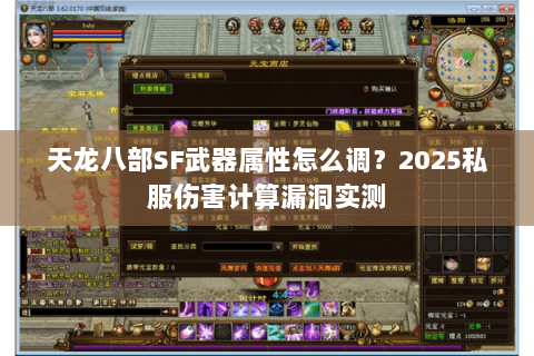 天龙八部SF武器属性怎么调?2025私服伤害计算漏洞实测 天龙八部SF武器属性怎么调?2025私服伤害计算漏洞实测