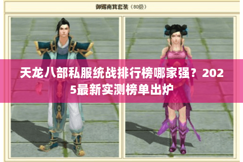 天龙八部私服统战排行榜哪家强？2025最新实测榜单出炉