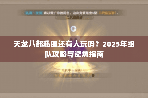 天龙八部私服还有人玩吗？2025年组队攻略与避坑指南