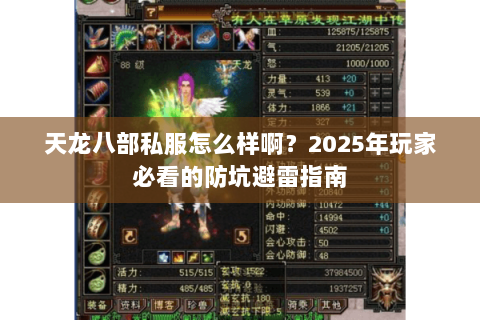 天龙八部私服怎么样啊？2025年玩家必看的防坑避雷指南