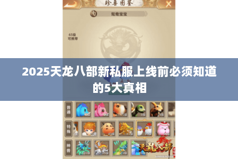 2025天龙八部新私服上线前必须知道的5大真相 2025天龙八部新私服上线前必须知道的5大真相