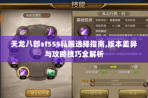 天龙八部sf555私服选择指南,版本差异与攻略技巧全解析 天龙八部sf555私服选择指南,版本差异与攻略技巧全解析