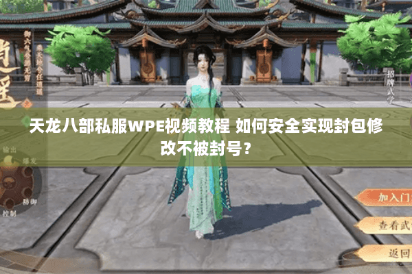 天龙八部私服WPE视频教程 如何安全实现封包修改不被封号？