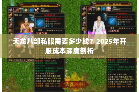 天龙八部私服需要多少钱？2025年开服成本深度剖析