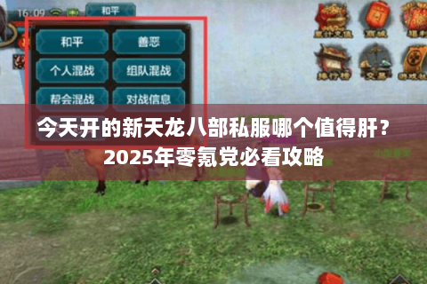 今天开的新天龙八部私服哪个值得肝?2025年零氪党必看攻略 今天开的新天龙八部私服哪个值得肝?2025年零氪党必看攻略