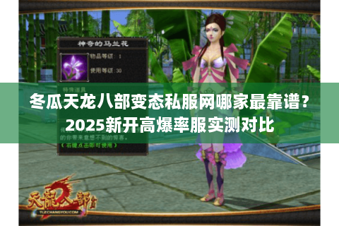 冬瓜天龙八部变态私服网哪家最靠谱?2025新开高爆率服实测对比 冬瓜天龙八部变态私服网哪家最靠谱?2025新开高爆率服实测对比