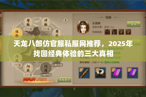 天龙八部仿官服私服网推荐，2025年找回经典体验的三大真相