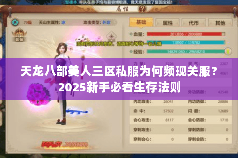 天龙八部美人三区私服为何频现关服?2025新手必看生存法则 天龙八部美人三区私服为何频现关服?2025新手必看生存法则