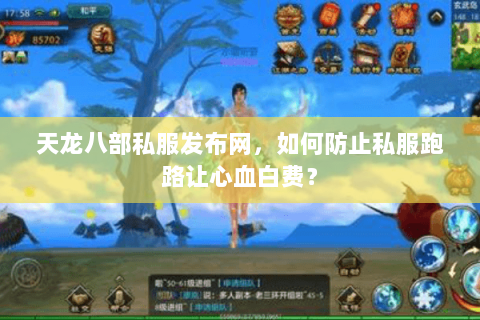 天龙八部私服发布网，如何防止私服跑路让心血白费？