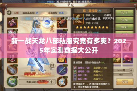 新一战天龙八部私服究竟有多爽?2025年实测数据大公开 新一战天龙八部私服究竟有多爽?2025年实测数据大公开
