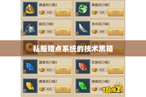 私服赠点系统的技术黑箱