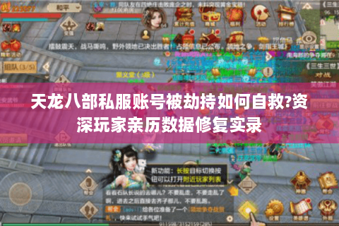 天龙八部私服账号被劫持如何自救?资深玩家亲历数据修复实录