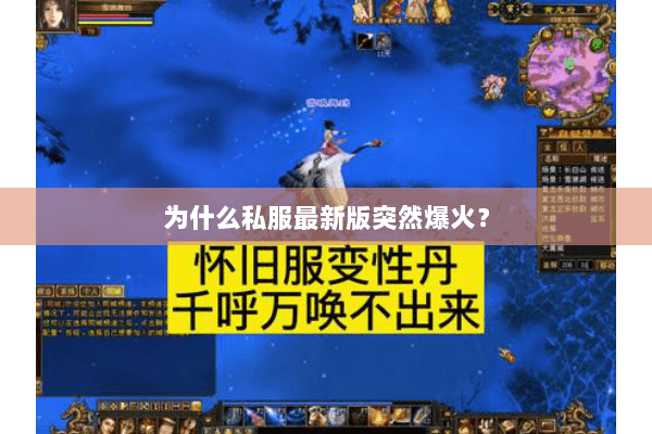 为什么私服最新版突然爆火? 为什么私服最新版突然爆火?
