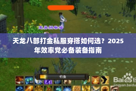 天龙八部打金私服穿搭如何选？2025年效率党必备装备指南