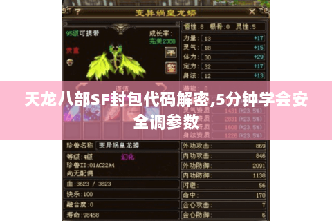 天龙八部SF封包代码解密,5分钟学会安全调参数