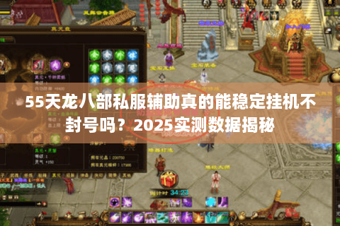 55天龙八部私服辅助真的能稳定挂机不封号吗？2025实测数据揭秘