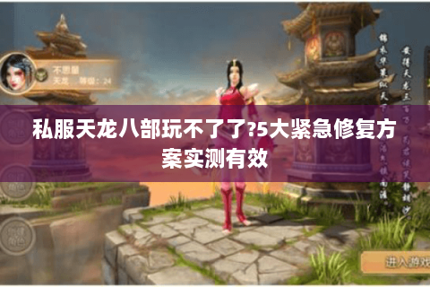 私服天龙八部玩不了了?5大紧急修复方案实测有效