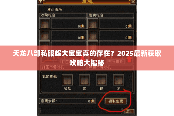 天龙八部私服超大宝宝真的存在？2025最新获取攻略大揭秘