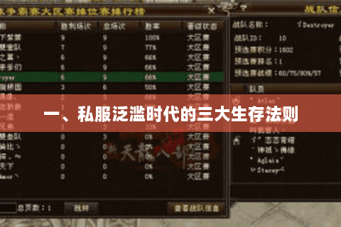 一、私服泛滥时代的三大生存法则 一、私服泛滥时代的三大生存法则