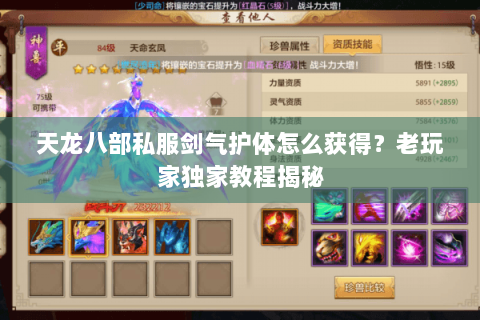 天龙八部私服剑气护体怎么获得?老玩家独家教程揭秘 天龙八部私服剑气护体怎么获得?老玩家独家教程揭秘