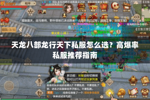 天龙八部龙行天下私服怎么选？高爆率私服推荐指南