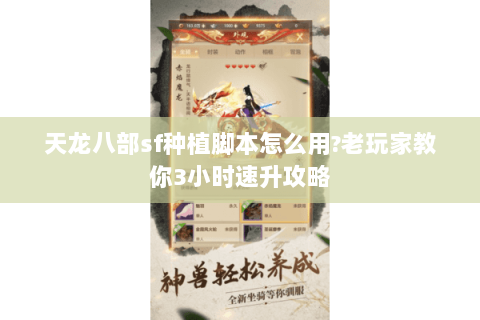 天龙八部sf种植脚本怎么用?老玩家教你3小时速升攻略 天龙八部sf种植脚本怎么用?老玩家教你3小时速升攻略