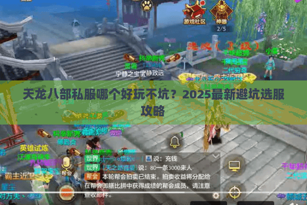 天龙八部私服哪个好玩不坑？2025最新避坑选服攻略