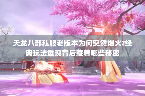 天龙八部私服老版本为何突然爆火?经典玩法重现背后藏着哪些秘密