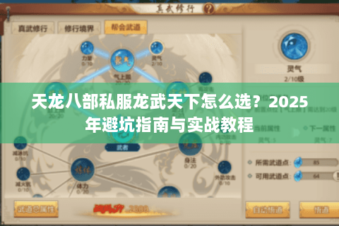 天龙八部私服龙武天下怎么选?2025年避坑指南与实战教程 天龙八部私服龙武天下怎么选?2025年避坑指南与实战教程
