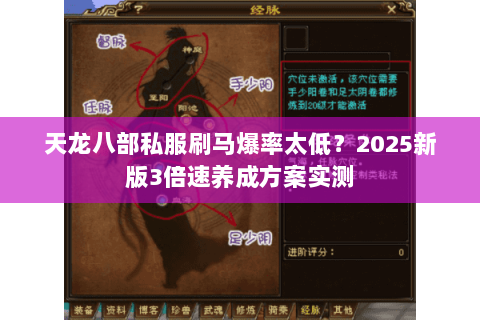 天龙八部私服刷马爆率太低？2025新版3倍速养成方案实测