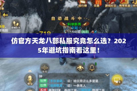 仿官方天龙八部私服究竟怎么选？2025年避坑指南看这里！