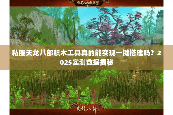 私服天龙八部积木工具真的能实现一键搭建吗?2025实测数据揭秘 私服天龙八部积木工具真的能实现一键搭建吗?2025实测数据揭秘