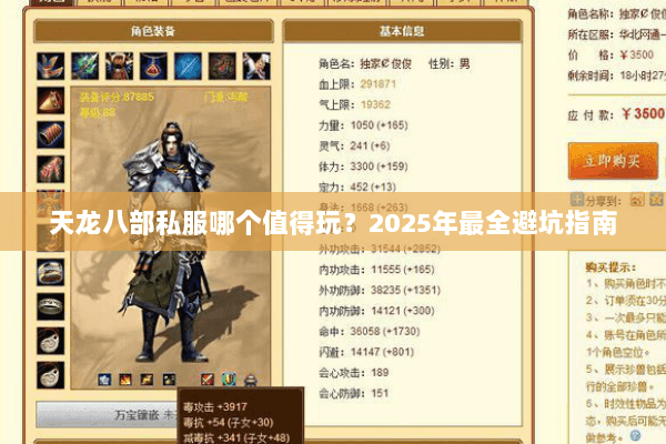 天龙八部私服哪个值得玩?2025年最全避坑指南 天龙八部私服哪个值得玩?2025年最全避坑指南